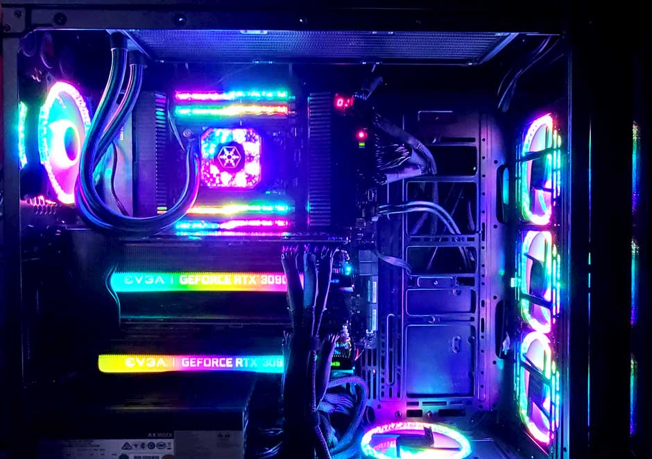 A very cutting edge high powered custom 3d rendering gaming rig repaired and improved
